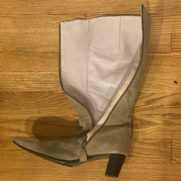 Boden leather and suede zip up heeled boots - Picture 2 of 5